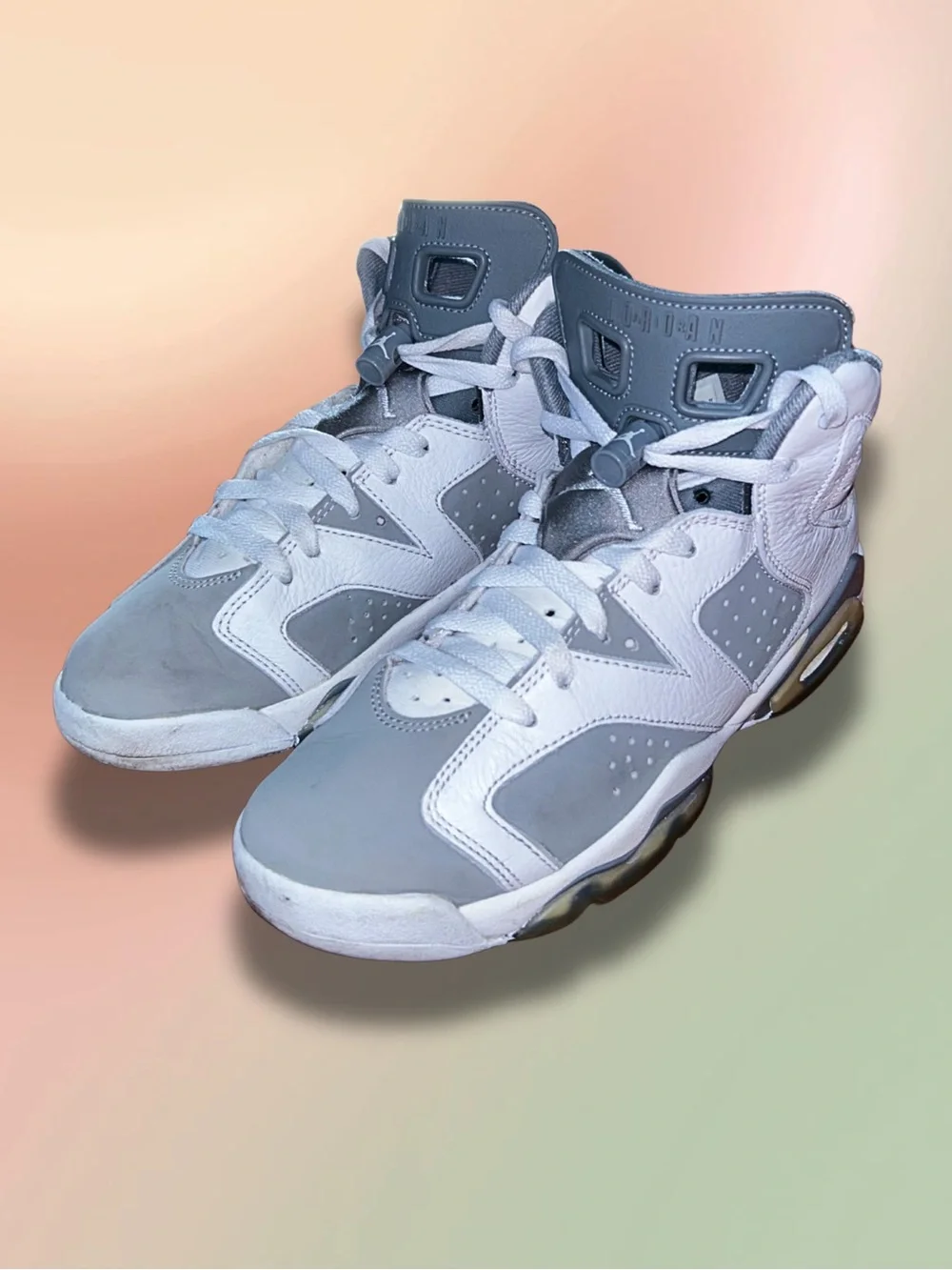 Air Jordan 6 Retro Cool Grey White 2022 384665-100 Youth 6.5Y Shoes